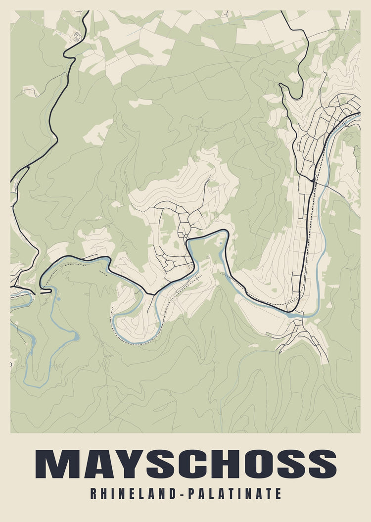 Mayschoß Street Map Poster
