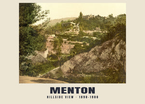 Hillside View, Menton — 1890–1900 · Vintage photochrom print