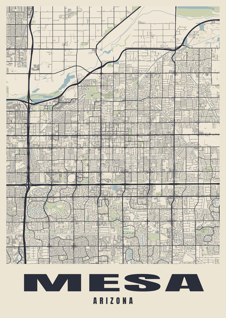 Mesa Street Map Poster