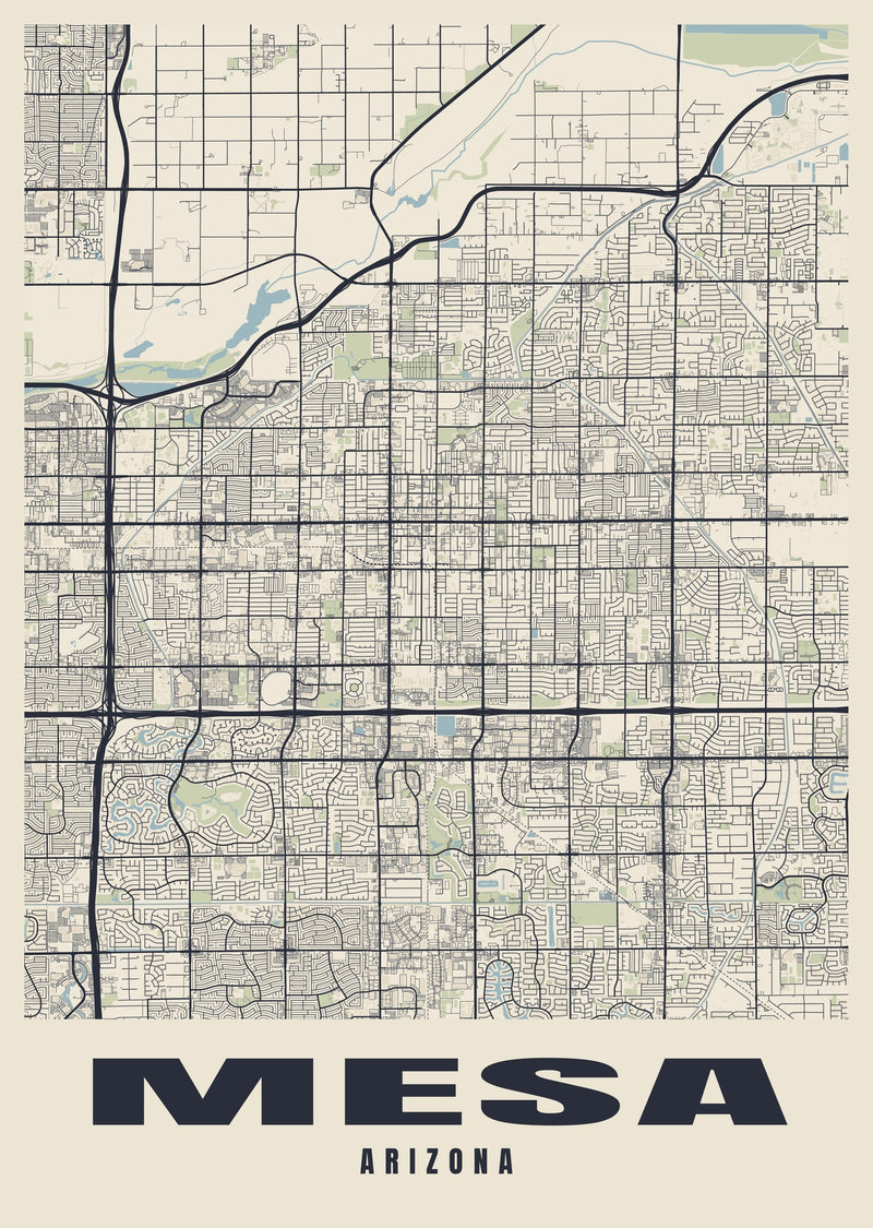Mesa Street Map Poster