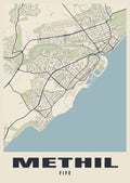Street map poster of Methil, Fife