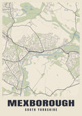 Street map poster of Mexborough, South Yorkshire