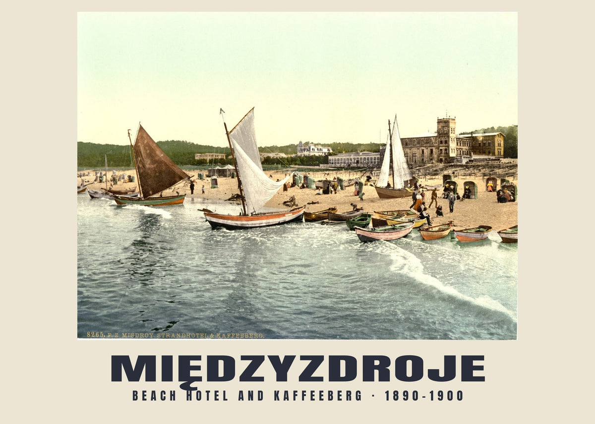 Beach Hotel and Kaffeeberg, Międzyzdroje, 1890–1900 heritage photograph