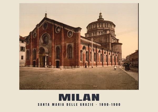 Santa Maria delle Grazie, Milan — 1890–1900 · Vintage photochrom print