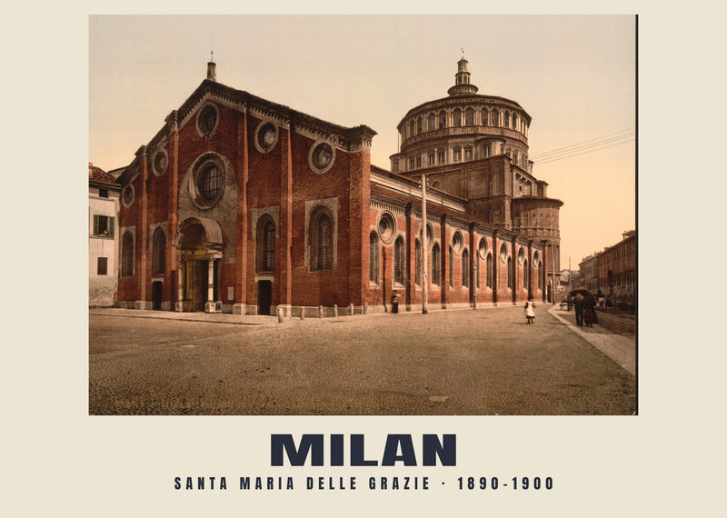 Santa Maria delle Grazie, Milan — 1890–1900 · Vintage photochrom print