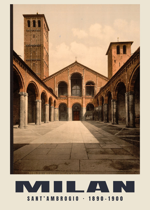Sant’Ambrogio, Milan — 1890–1900 · Vintage photochrom print