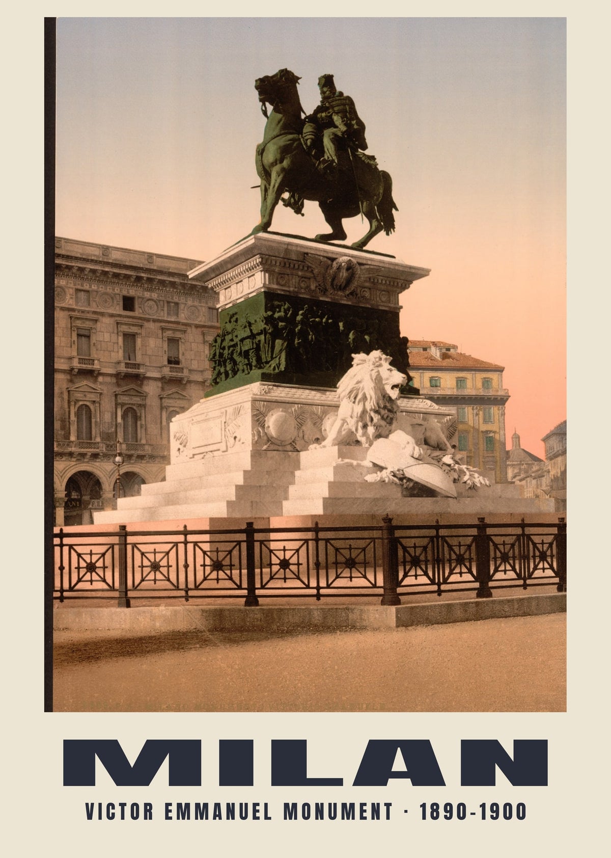 Victor Emmanuel Monument, Milan, 1890–1900 heritage photograph