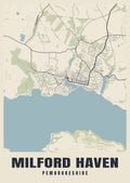 Street map poster of Milford Haven, Pembrokeshire