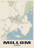 Street map poster of Millom, Cumbria