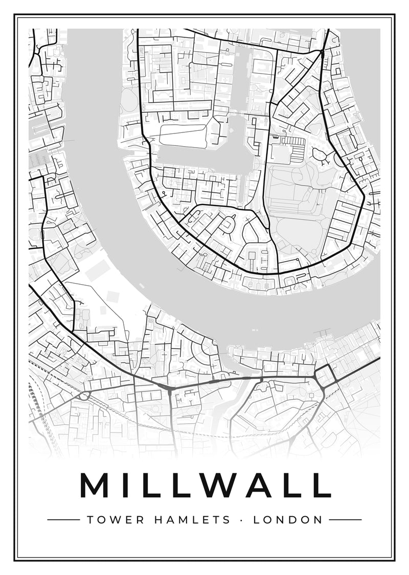 Millwall Street Map Poster