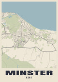 Street map poster of Minster, Kent