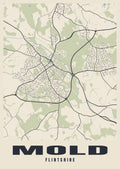 Street map poster of Mold, Flintshire