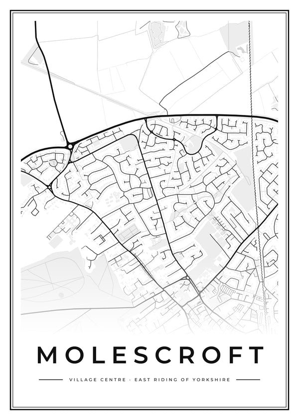 Molescroft Village Centre Street Map Poster