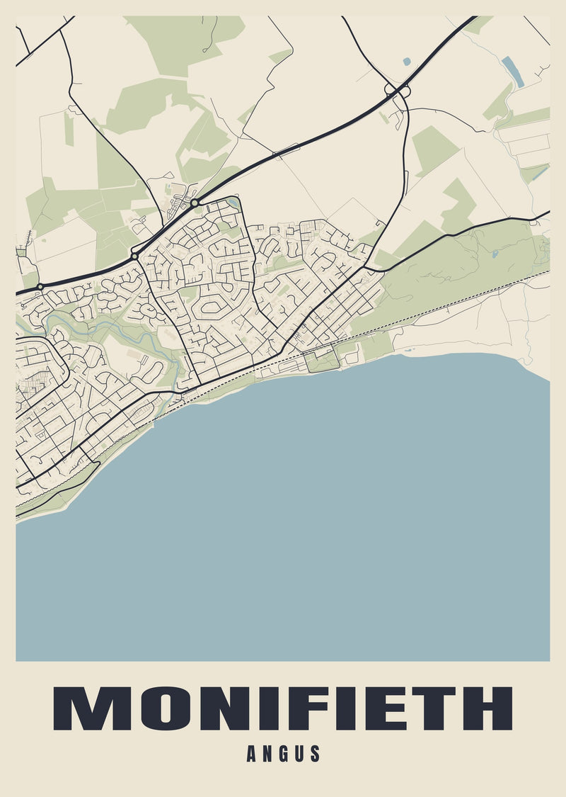 Monifieth Street Map Poster