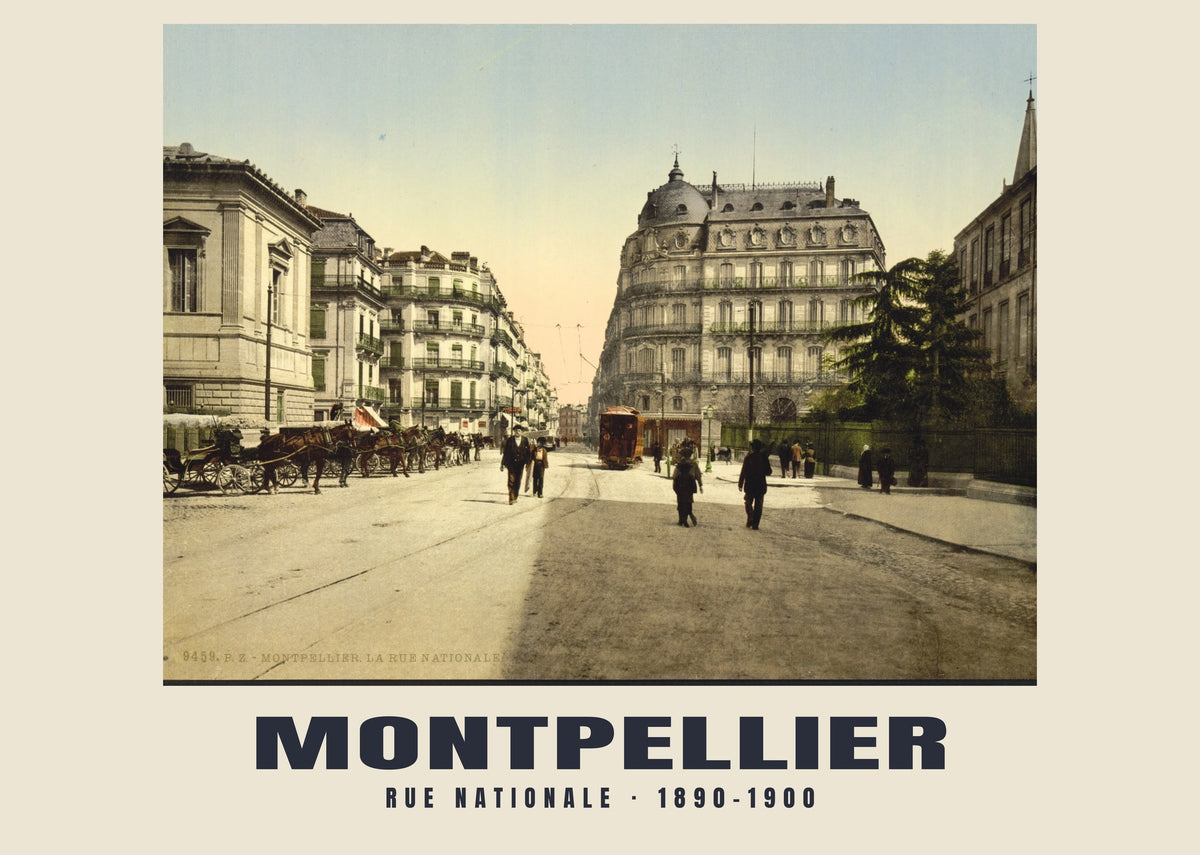Rue Nationale, Montpellier, 1890–1900 heritage photograph