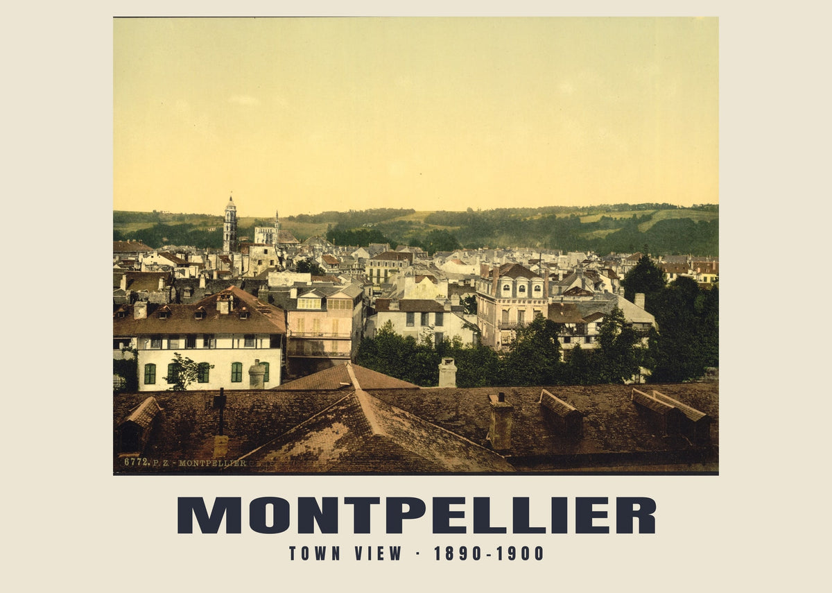 Town View, Montpellier, 1890–1900 heritage photograph
