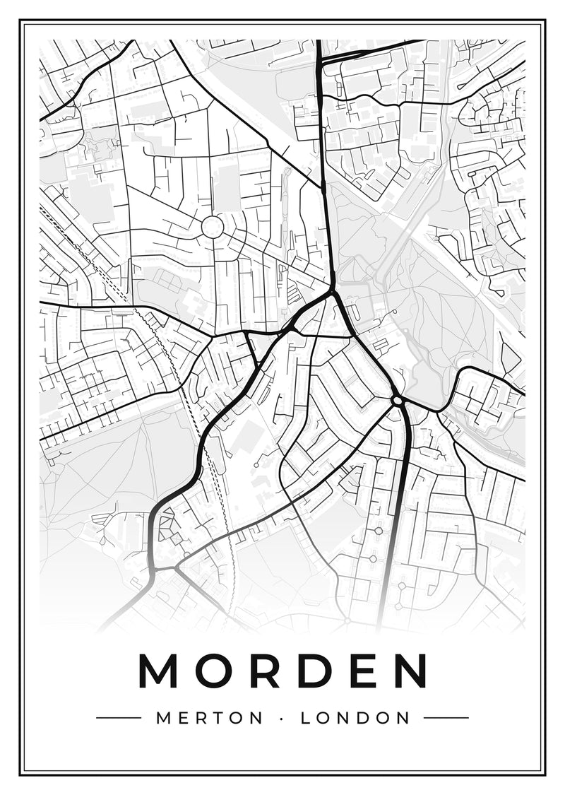 Morden Street Map Poster
