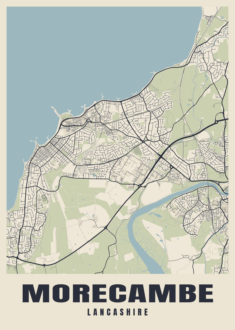 Morecambe Street Map Poster