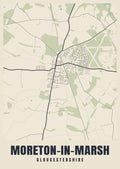 Street map poster of Moreton-in-Marsh, Gloucestershire