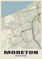 Street map poster of Moreton, Merseyside