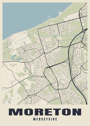 Moreton Street Map Poster