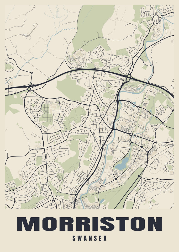 Morriston Street Map Poster