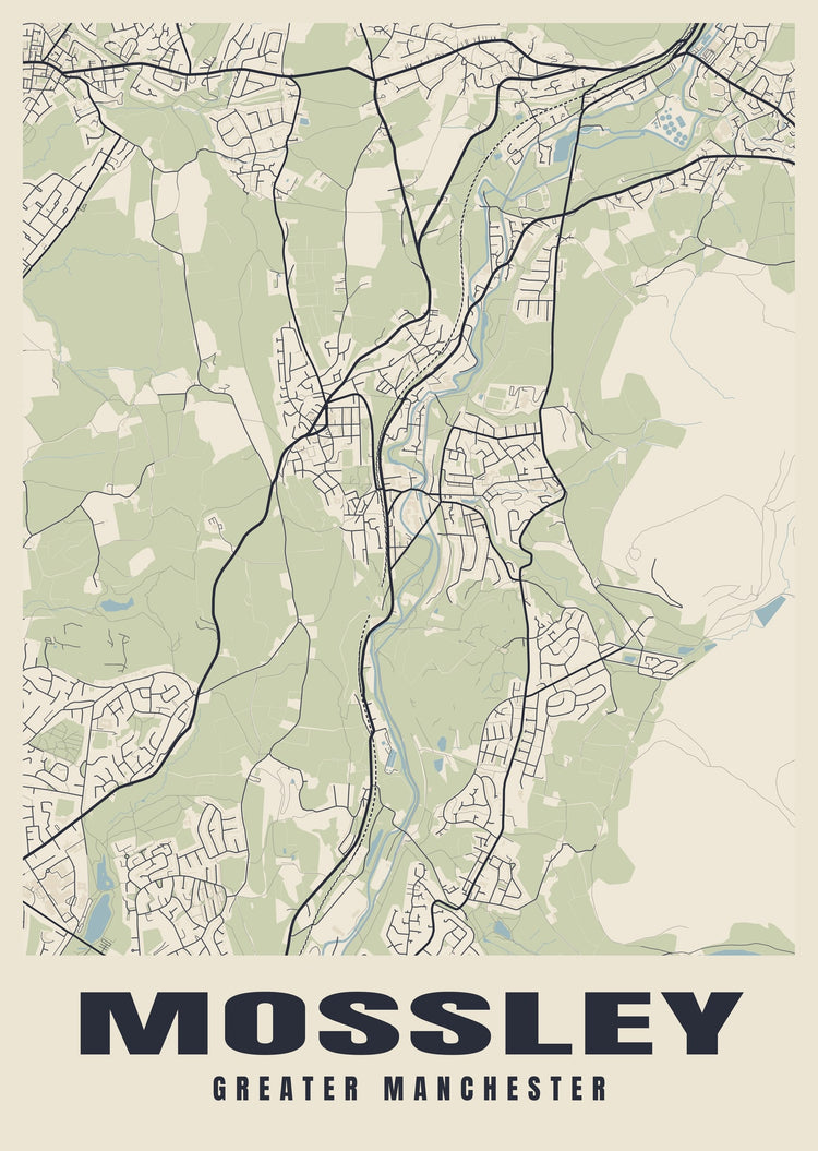 Mossley Street Map Poster