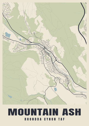 Mountain Ash Street Map Poster