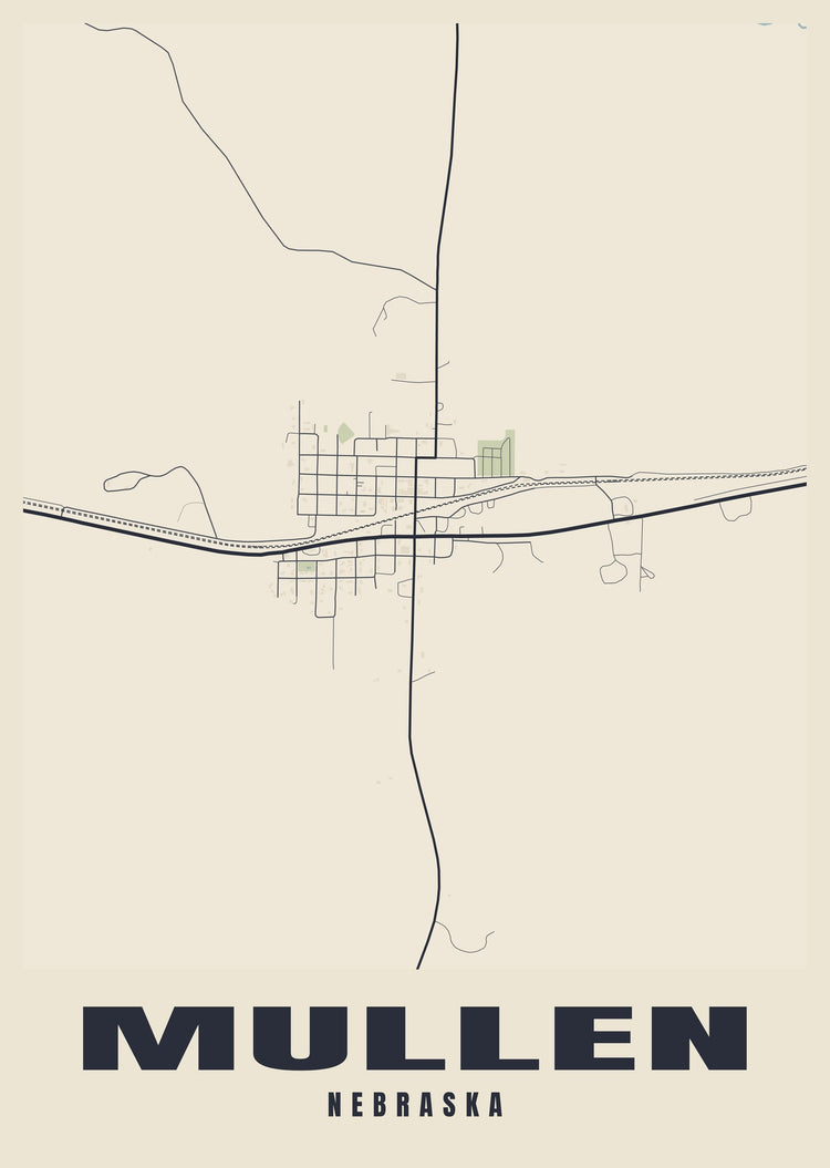 Mullen Street Map Poster