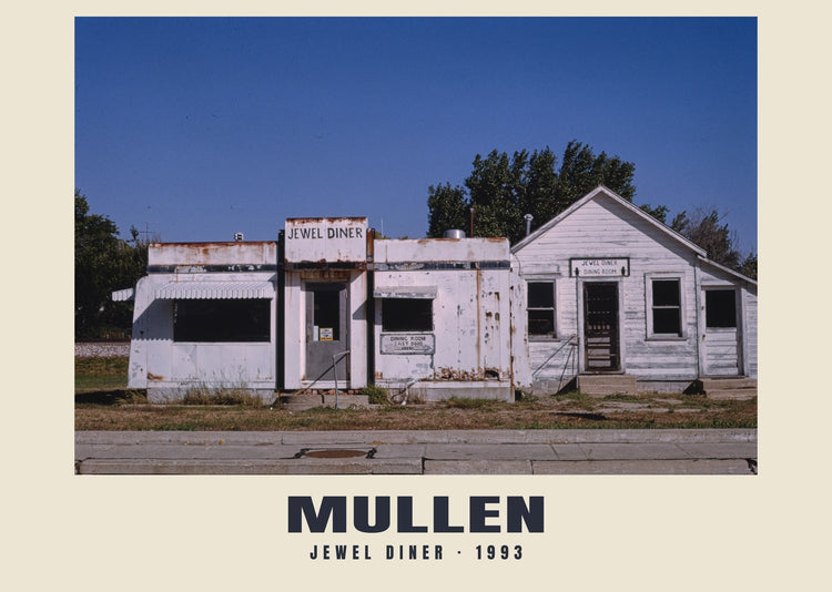 Jewel Diner, Mullen, Nebraska — 1993 · Historic photograph print
