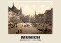 Marienplatz, Munich, 1890–1900 heritage photograph