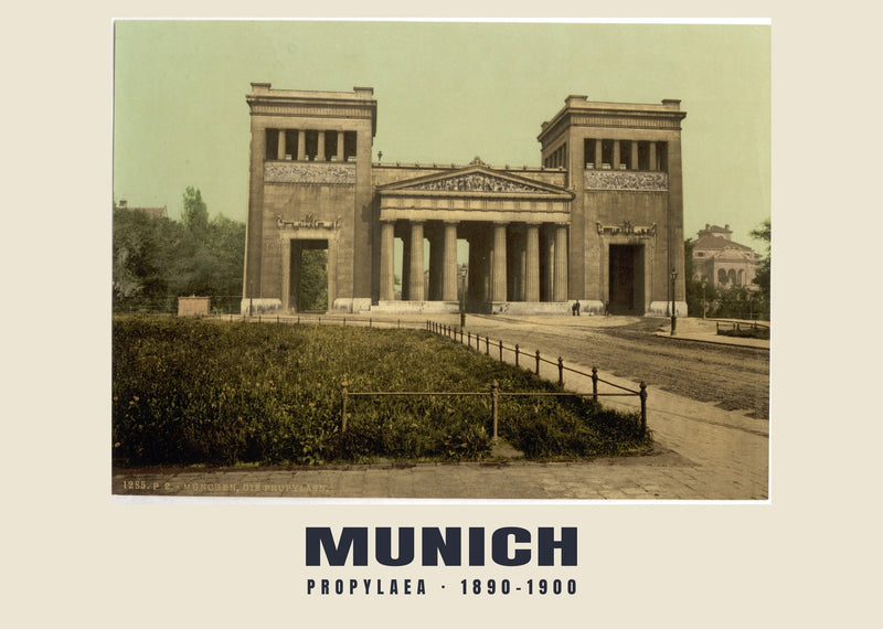 Propylaea, Munich — 1890–1900 · Vintage photochrom print