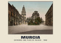 Cathedral and Plaza de Palacio, Murcia, 1890 heritage photograph