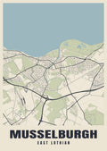 Street map poster of Musselburgh, East Lothian