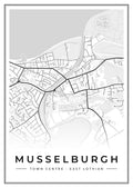 Street map poster of Musselburgh town centre, East Lothian