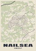 Street map poster of Nailsea, Somerset