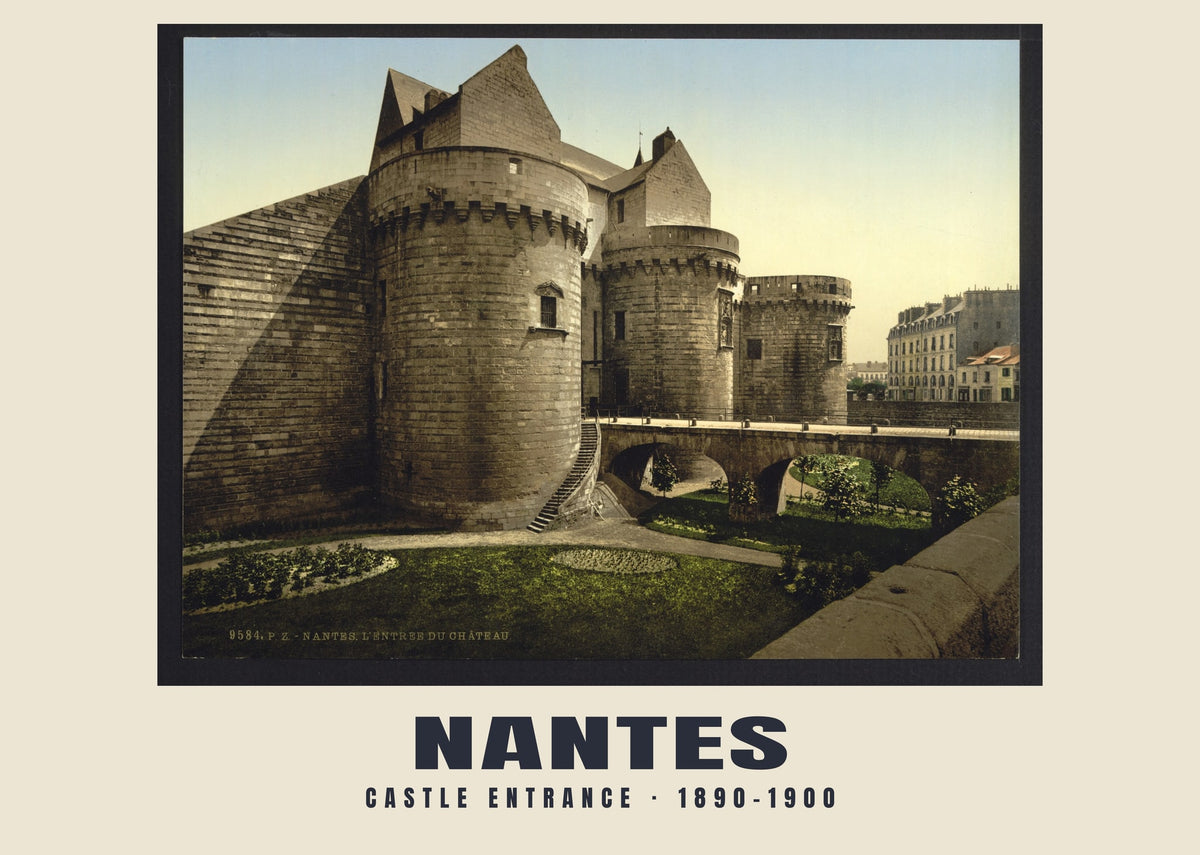 Castle Entrance, Nantes, 1890–1900 heritage photograph