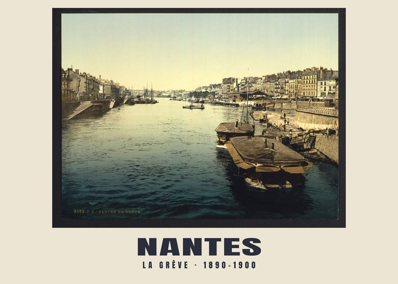 La Grève, Nantes — 1890–1900 · Vintage photochrom print