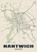 Street map poster of Nantwich, Cheshire