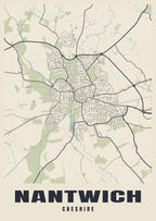 Street map poster of Nantwich, Cheshire
