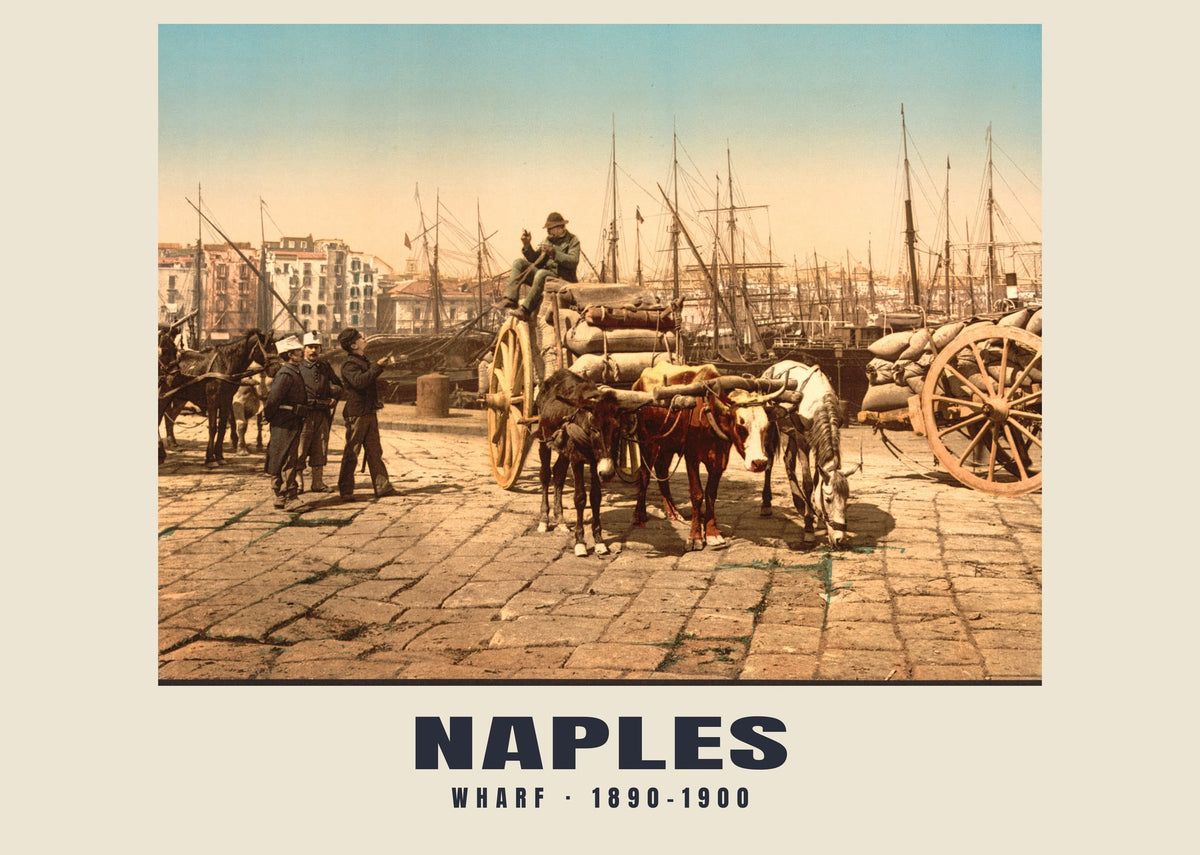 Wharf, Naples, 1890–1900 heritage photograph
