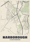 Street map poster of Narborough, Leicestershire