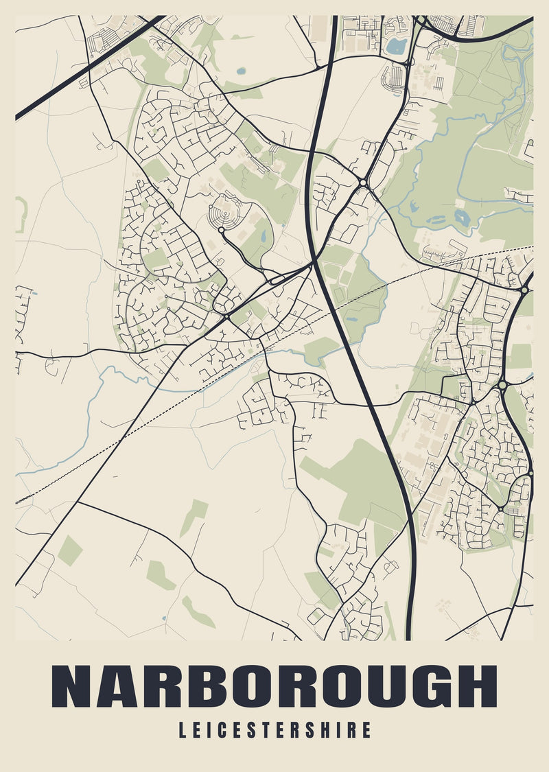 Narborough Street Map Poster
