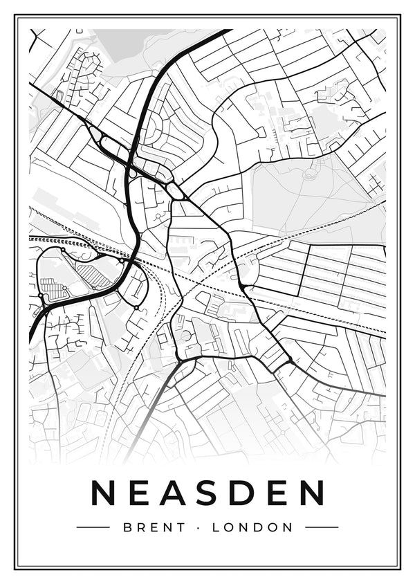 Neasden Street Map Poster