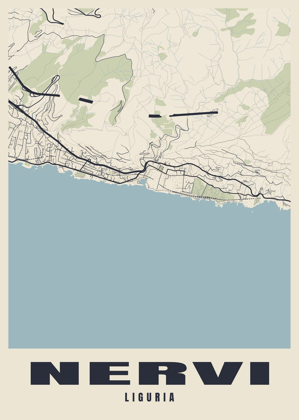 Nervi Street Map Poster