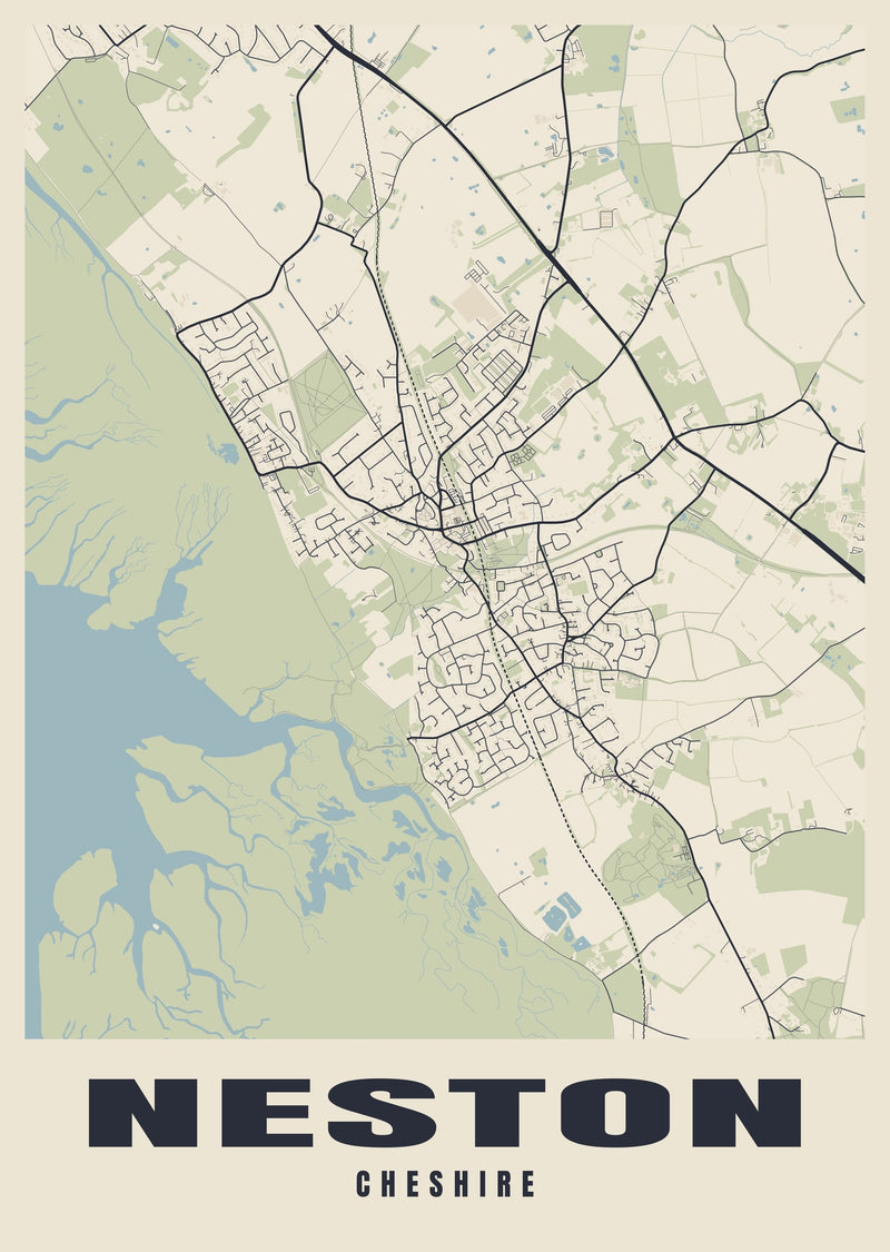 Neston Street Map Poster