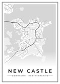 Street map poster of downtown New Castle, New Hampshire
