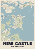 Street map poster of New Castle, New Hampshire