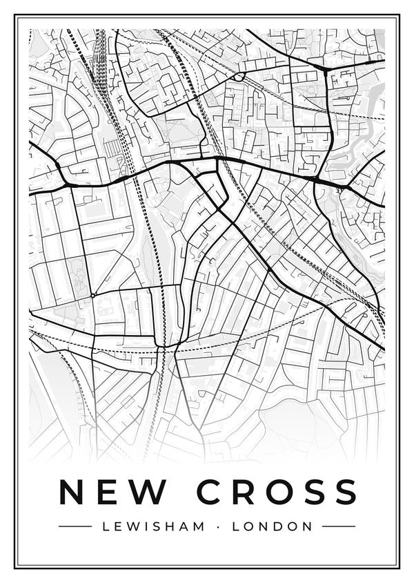 New Cross Street Map Poster
