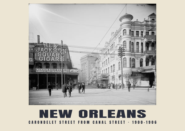 Carondelet Street, Canal Street, New Orleans, Louisiana — 1900–1906 · Historic photograph print